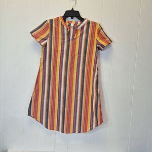 Shein Girls‎ Tunic Dress  11-12Y  Multi-colored Vertical Striped